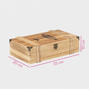 Ящик для хранения вина Доляна «Ливорно», 35x20 см, на 2 бутылки