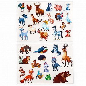 Магнитная игра «Лесные и домашние животные», 28 х 20 см