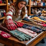 Женские варежки и перчатки