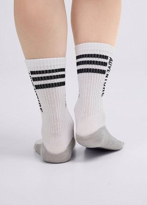 Носки. Цвет: белый/меланж серый