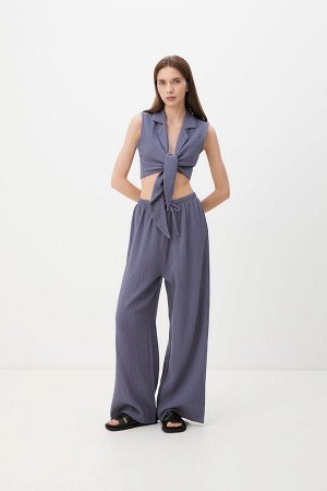 Женские широкие брюки из муслина