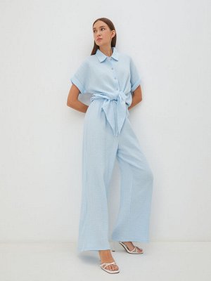Женские широкие брюки из муслина