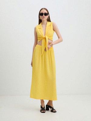 Юбка миди из муслина MAISON DAVID