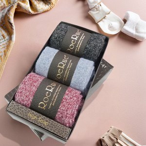 Цена 🎁 Набор ароматизированных женских носков из кашемира &quot;RoeRue&quot;, 3 пары, 37-41р