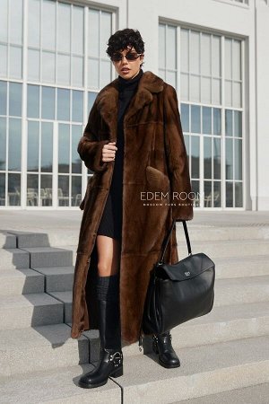 Норковая шуба под пояс