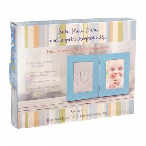 Фоторамка 13х18 см Innovа Baby Keepsake photo and imprint kit с набором для лепки, голубая