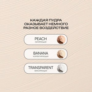 Флер Makeup Пудра рассыпчатая Perfection Banana корректирующая для лица НОВИНКА!