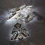Гирлянда LED Елки, 1,3 м 10 ламп, холодный белый, 2*АА
