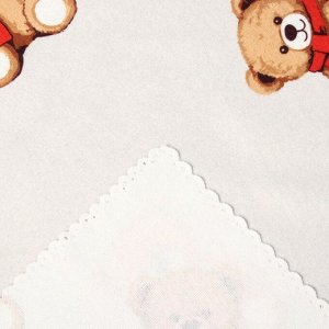 Плед новогодний Этель "Медведи" 100х150см, флис
