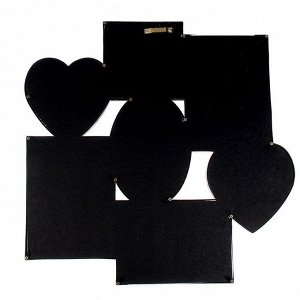 Фоторамка "Семейная идиллия" на 7 фото 10х10 см, 10х15 см, чёрная