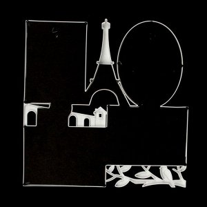 Фоторамка "С любовью из Парижа" на 4 фото 10х15 см, белая