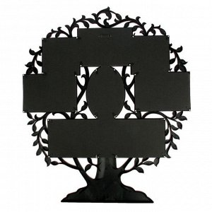 Фоторамка "Семейное древо" на 8 фото 10х10, 10х15 см, чёрная
