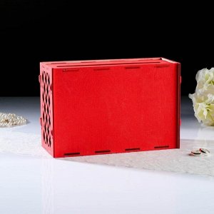 Свадебный банк "Любовь", красный, сборный, 24х10х16 см