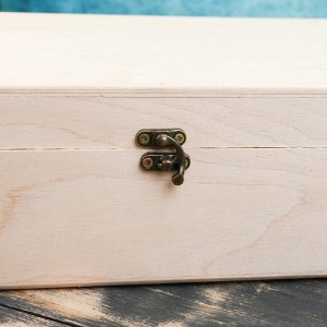 Подарочный ящик 34*21.5*10.5 см деревянный, с закрывающейся крышкой, без покраски