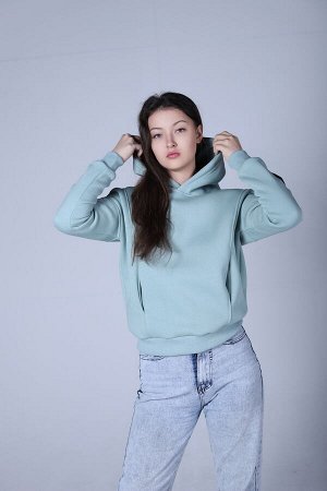 Толстовка Варианты расцветки: фисташка
Ткань: футер 3-х нитка с начесом, Состав: хлопок 70%/ п/э 30%
Толстовка женская с капюшоном и карманом - универсальная модель со свободным силуэтом. Идеально сяд