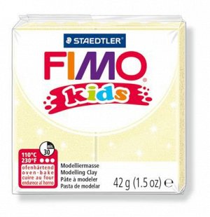 FIMO kids полимерная глина для детей, уп. 42г цв.перламутровый св.желтый, арт.8030-106