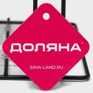 Держатель для туалетной бумаги Доляна, с полочкой, 19.5x9.5x8 см, чёрный