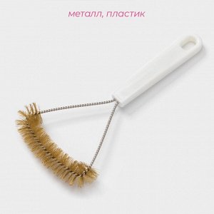 Щётка для чистки посуды и решёток-гриль Доляна, 23.5x11 см, с металлической щетиной