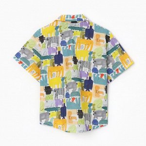 Рубашка для мальчика KAFTAN «Звери» 34 (122-128 см)