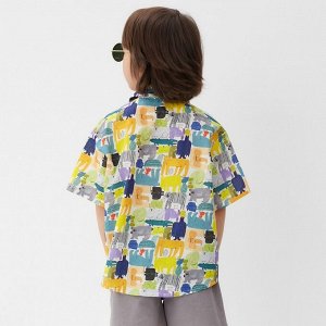 Рубашка для мальчика KAFTAN «Звери» 34 (122-128 см)