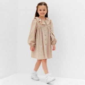 Платье детское с воротником KAFTAN, бежевый