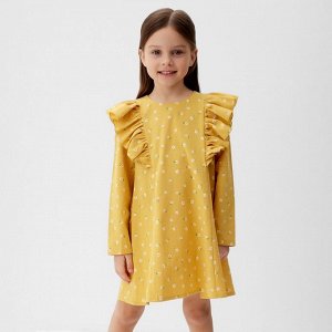 Платье детское с воланами KAFTAN, желтый