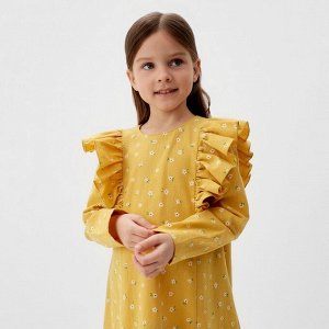 Платье детское с воланами KAFTAN, желтый
