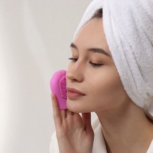 Щётка для умывания, силиконовая, 8x8 см, МИКС