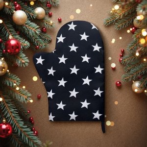 Варежка-прихватка новогодняя «Stars» 20x27 см,100% п/э