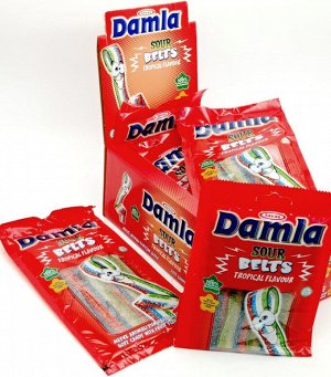 Мармелад  жевательный Damla Кислые ремешки 75 гр