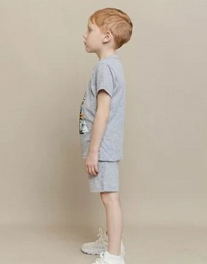 Шорты детские трикотажные для мальчика цвет Серый меланж