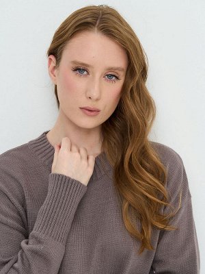 Джемпер женский 9242-94184   397 тёплый серо-коричневый