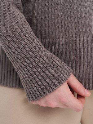 Джемпер женский 9242-94184   397 тёплый серо-коричневый