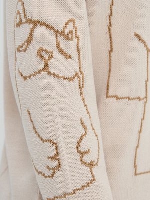 Джемпер женский 9242-94181   600179/5300616 ваниль/карамельный кофе