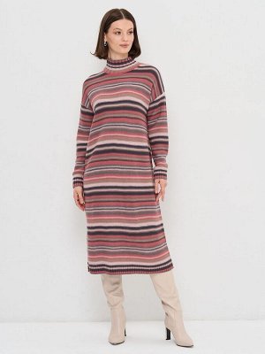 Платье женское 9242-92036   397/2301126/6500205/2300766/ 2201313 тёпл.серо-коричн./роз.антик/графит/вечерн.вереск/роз.жемчуг