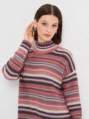 Платье женское 9242-92036   397/2301126/6500205/2300766/ 2201313 тёпл.серо-коричн./роз.антик/графит/вечерн.вереск/роз.жемчуг