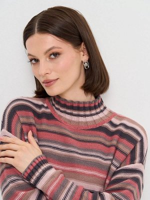Платье женское 9242-92036   397/2301126/6500205/2300766/ 2201313 тёпл.серо-коричн./роз.антик/графит/вечерн.вереск/роз.жемчуг