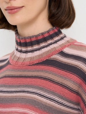 Платье женское 9242-92036   397/2301126/6500205/2300766/ 2201313 тёпл.серо-коричн./роз.антик/графит/вечерн.вереск/роз.жемчуг