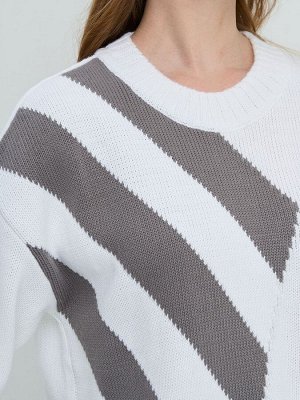 Джемпер женский 9242-94141   293/3661/6400173 белый/ирис/титаниум
