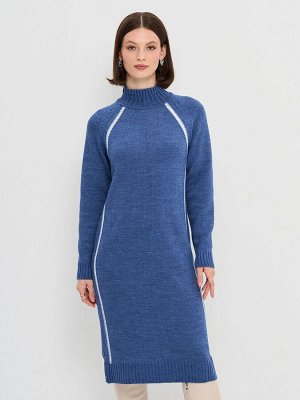 Платье женское 7242-20041   830045/501 джинс/белый