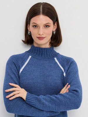 Платье женское 7242-20041   830045/501 джинс/белый