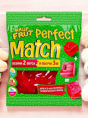 «КрутФрут», мармелад жевательный Perfect Match, в форме кубиков, 70 г
