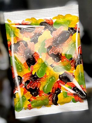 Мармелад жевательный с двойными вкусами: клубники и ананаса, манго и абрикоса «КрутФрут» (упаковка 0,5 кг)