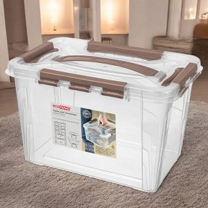 ЯЩИК ДЛЯ ХРАНЕНИЯ УНИВЕРСАЛЬНЫЙ С ЗАМКАМИ И РУЧКОЙ "GRAND BOX", 290х190х180ММ, 6,65Л
