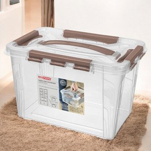 ЯЩИК ДЛЯ ХРАНЕНИЯ УНИВЕРСАЛЬНЫЙ С ЗАМКАМИ И РУЧКОЙ "GRAND BOX", 290х190х180ММ, 6,65Л