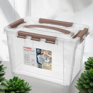 ЯЩИК ДЛЯ ХРАНЕНИЯ УНИВЕРСАЛЬНЫЙ С ЗАМКАМИ И РУЧКОЙ "GRAND BOX", 290х190х180ММ, 6,65Л