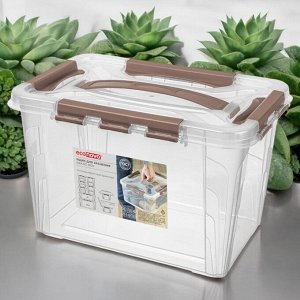 ЯЩИК ДЛЯ ХРАНЕНИЯ УНИВЕРСАЛЬНЫЙ С ЗАМКАМИ И РУЧКОЙ "GRAND BOX", 290х190х180ММ, 6,65Л