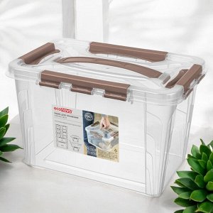 ЯЩИК ДЛЯ ХРАНЕНИЯ УНИВЕРСАЛЬНЫЙ С ЗАМКАМИ И РУЧКОЙ "GRAND BOX", 290х190х180ММ, 6,65Л