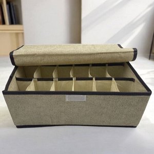 Кофр тканевый с крышкой. HX-05, бежевый