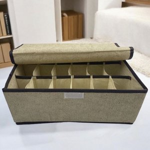 Кофр тканевый с крышкой. HX-05, бежевый